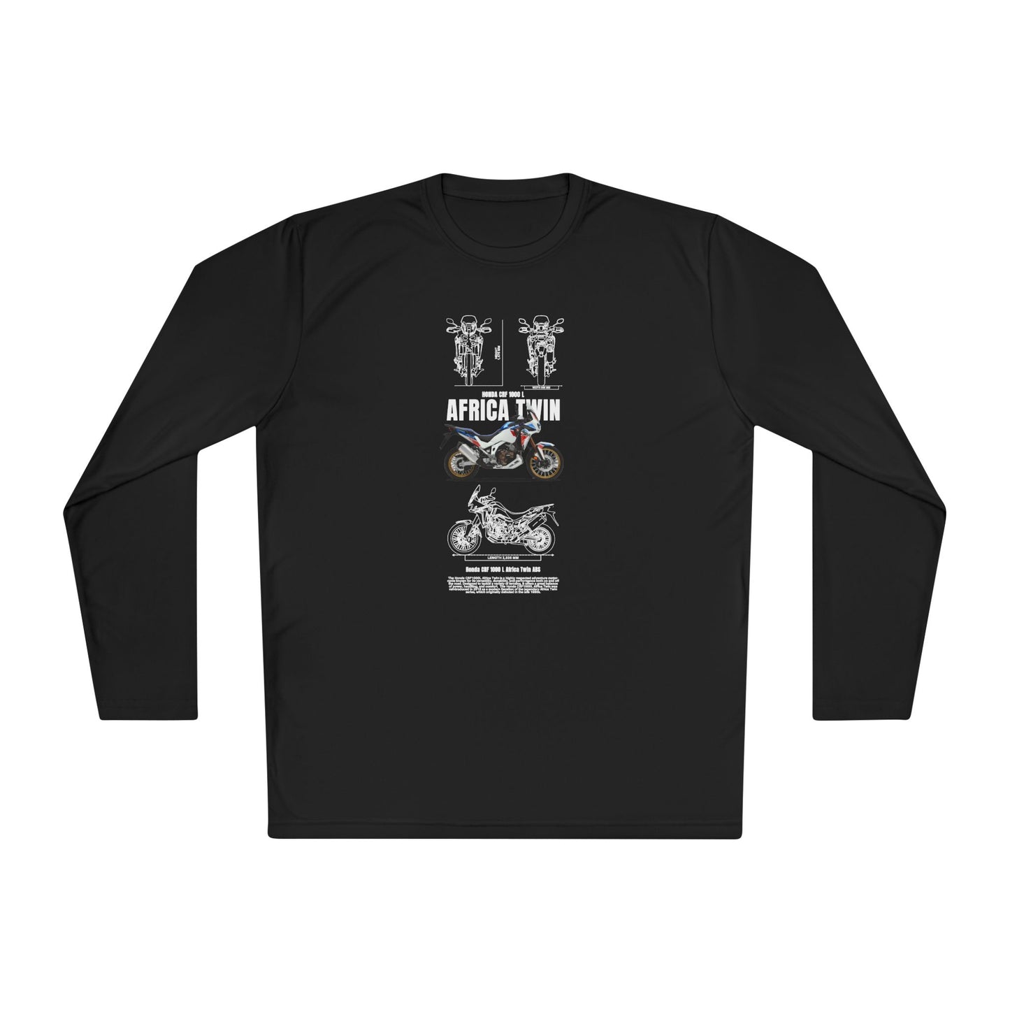 Honda CRF1000L Africa Twin Motorcycle Enthusiast Unisex Long Sleeve Tee - Africa Twin T-shirt Design - CreativeRino