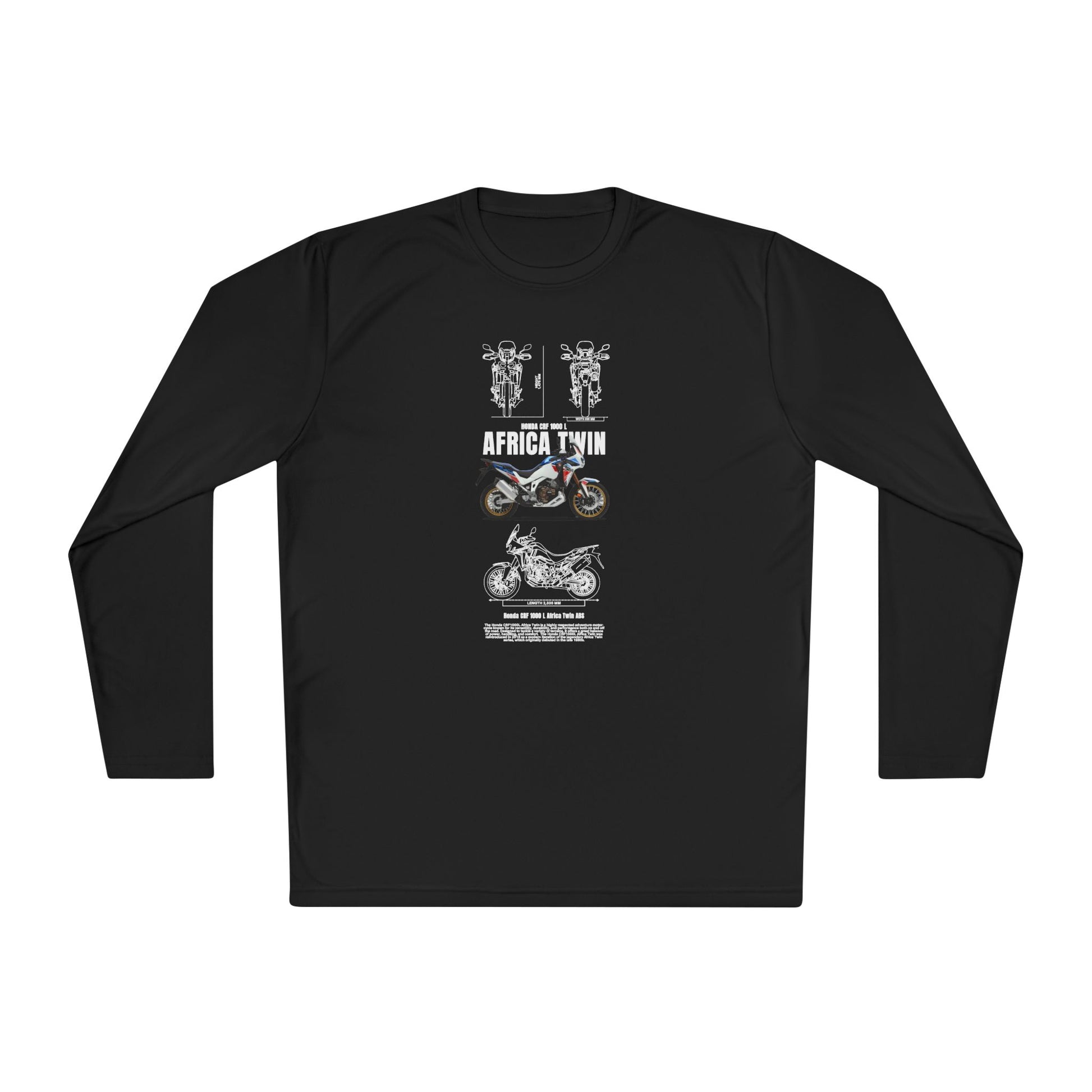 Honda CRF1000L Africa Twin Motorcycle Enthusiast Unisex Long Sleeve Tee - Africa Twin T-shirt Design - CreativeRino
