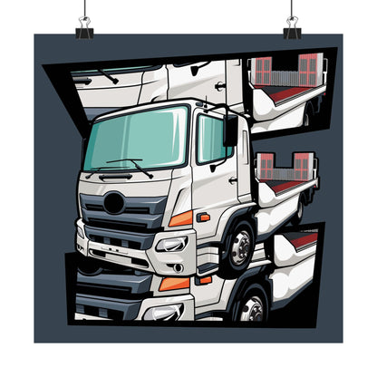 Truck Matte Square Posters - CreativeRino