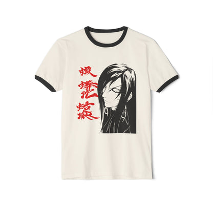 Anime-Inspired Unisex Cotton Ringer Tee – Naruto Graphic T-shirt for Fans - CreativeRino