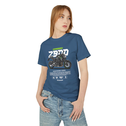 Kawasaki Z900 Motorcycle Tee - Unisex Heavyweight Cotton T-shirt - CreativeRino