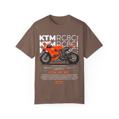 KTM RC 8C Unisex Garment-Dyed T-Shirt - Perfect for Motorcycle Enthusiasts - CreativeRino