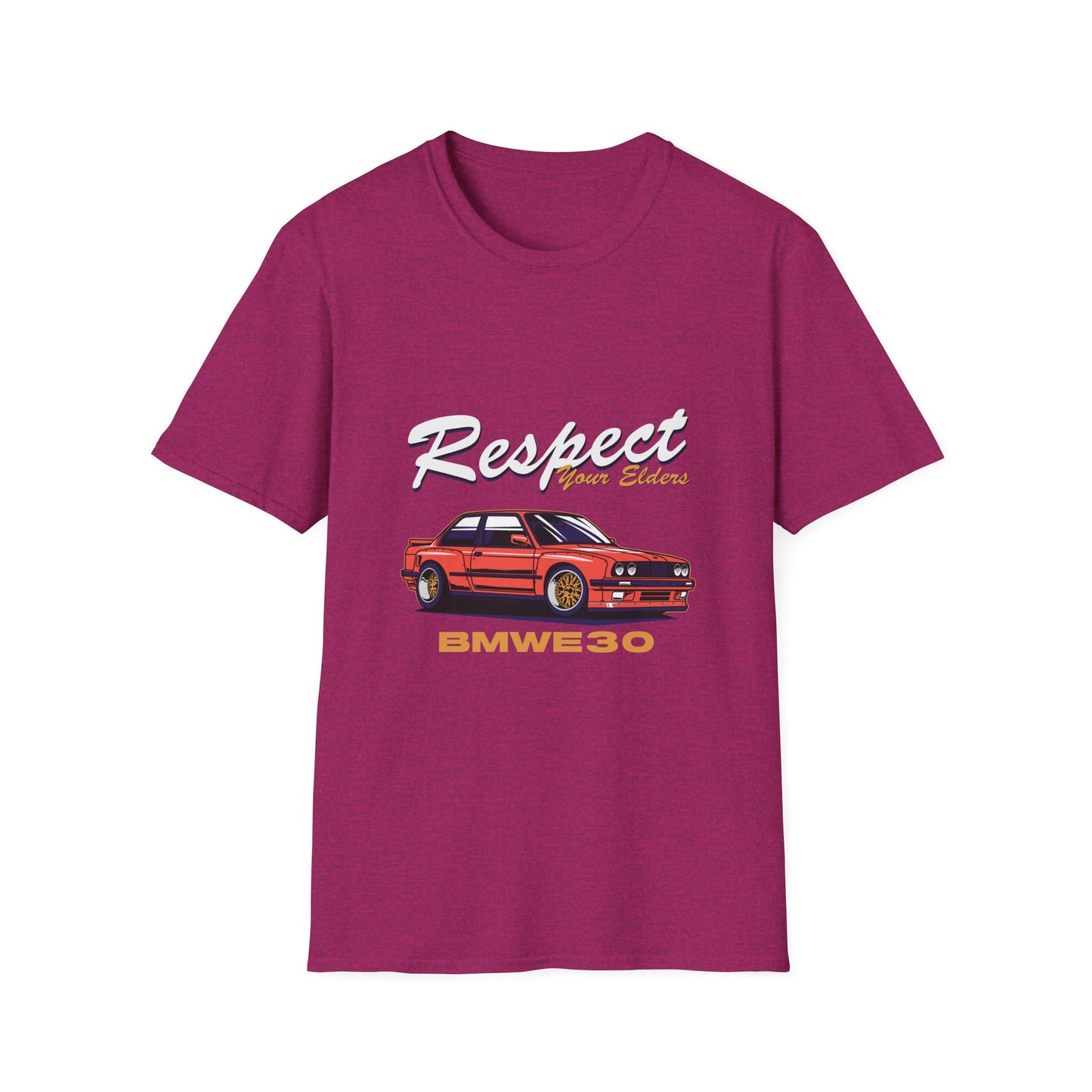 Respect Your Elders BMW E30 Unisex Softstyle T-Shirt - CreativeRino