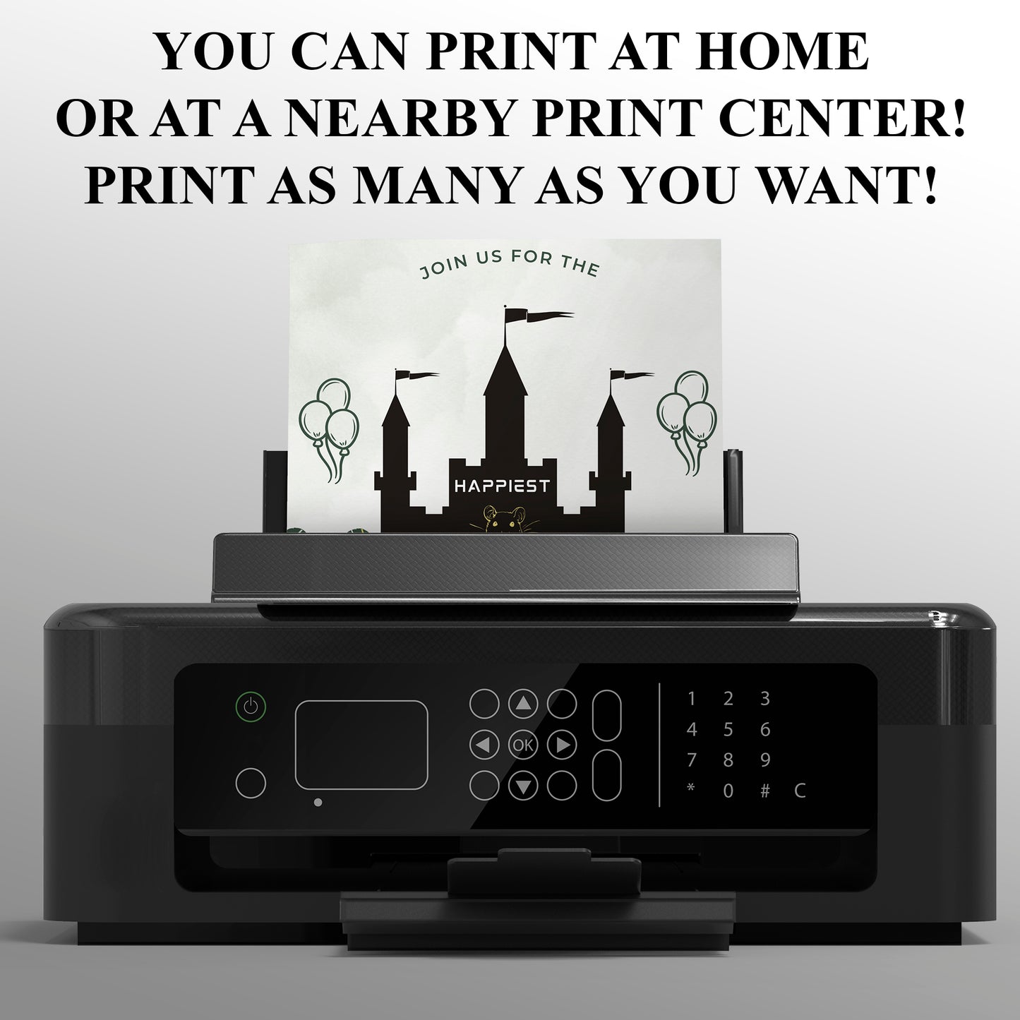 Happiest Birthday On Earth Disneyland Birthday Invitation Template - CreativeRino