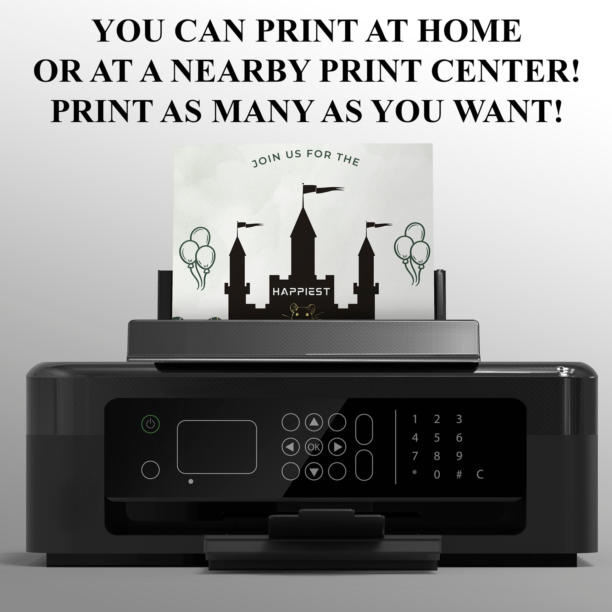 Happiest Birthday On Earth Disneyland Birthday Invitation Template - CreativeRino