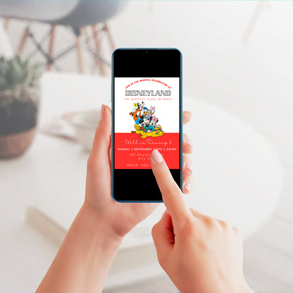 Happiest Birthday On Earth Disneyland Birthday Invitation Template - CreativeRino