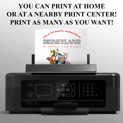 Happiest Birthday On Earth Disneyland Birthday Invitation Template - CreativeRino