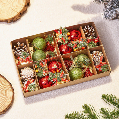 Deluxe Christmas Tree Ornament Set | Ball, Bell, Pinecone & Drum Combination Pack eprolo