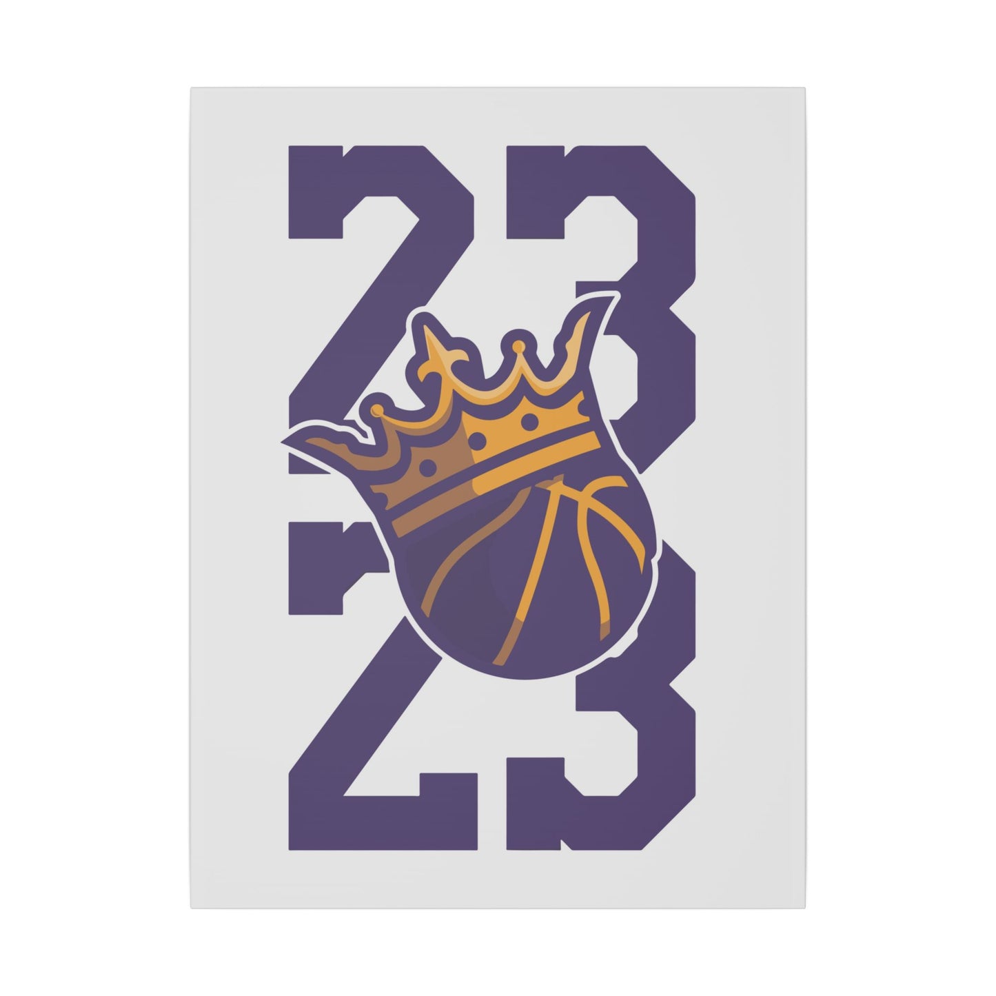 Basketball Wall Art - Crowned Lebron James 23 Canvas Print for Sports Fans - CreativeRino