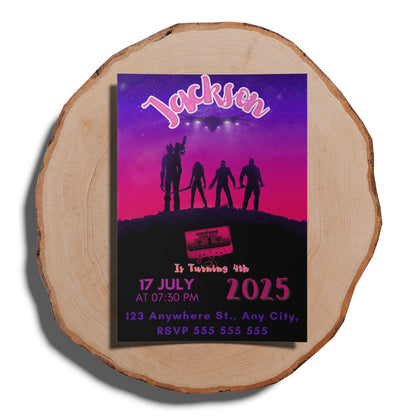 Guardians of the Galaxy Birthday Invitation Template - CreativeRino