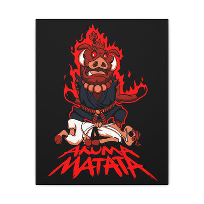 Akuma Matata Canvas Art - Vibrant, Stretched Wall Decor for Home & Office - CreativeRino