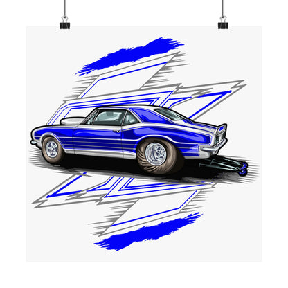 Vintage Car Matte Square Poster - Automotive Wall Art, Perfect for Car Enthusiasts - CreativeRino