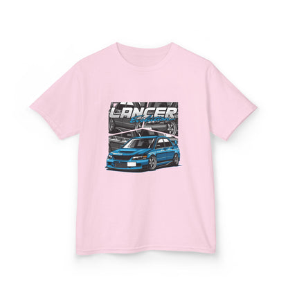 Lancer Car Kids Heavy Cotton Tee - Cool Racing Graphic T-Shirt for Young Car Enthusiasts - CreativeRino