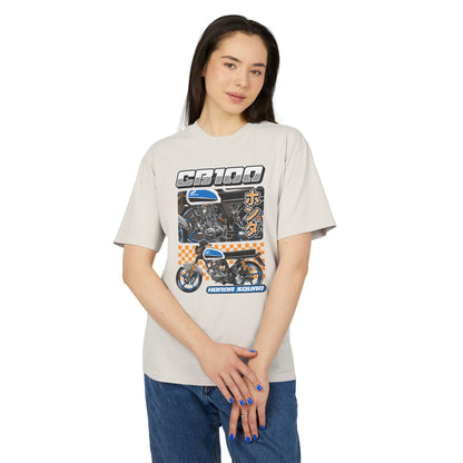 Vintage Motorcycle Graphic Tee - CB100 Honda Squad Unisex Heavy T-shirt - CreativeRino