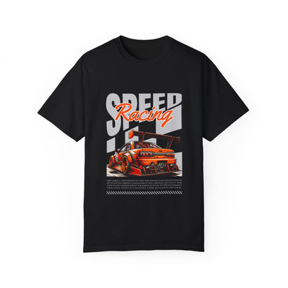 Speed Racing Unisex Garment-Dyed T-Shirt | Perfect for Motorsports Enthusiasts - CreativeRino