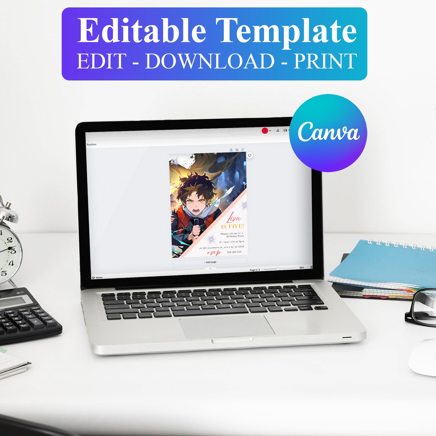 Tower Of God Birthday Invitation Template - CreativeRino