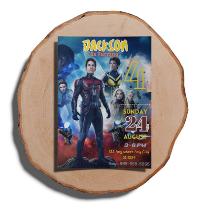 Ant Man Birthday Invitation Template - CreativeRino
