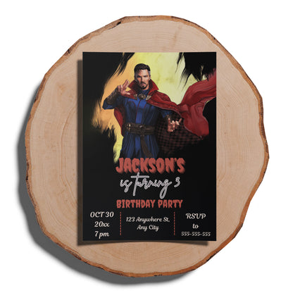 Doctor Strange Birthday Invitation Template - CreativeRino
