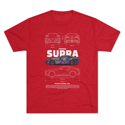 Toyota Supra A90 Tri-Blend Crew Tee - Car Lovers' Apparel - CreativeRino