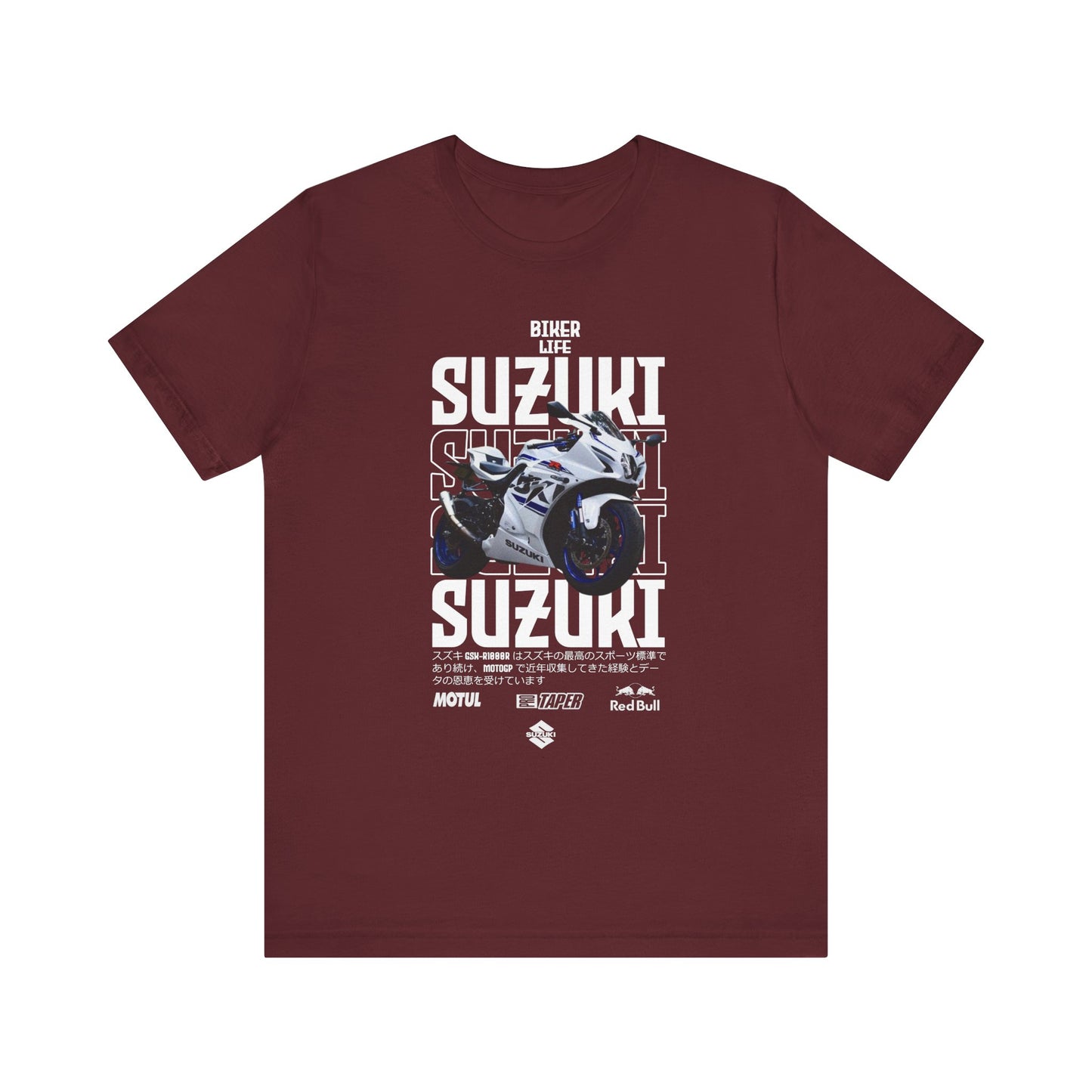 Biker Life Suzuki Unisex Short Sleeve Tee - Perfect T-shirt for Motorcycle Enthusiasts - CreativeRino