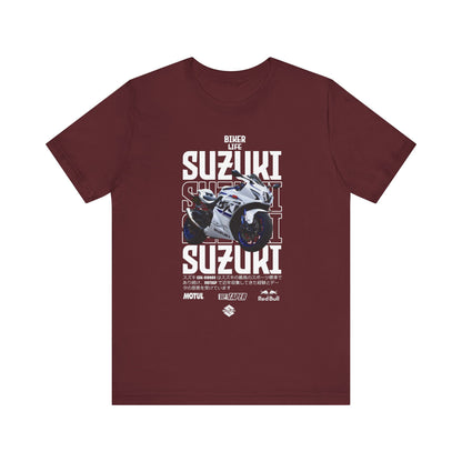 Biker Life Suzuki Unisex Short Sleeve Tee - Perfect T-shirt for Motorcycle Enthusiasts - CreativeRino
