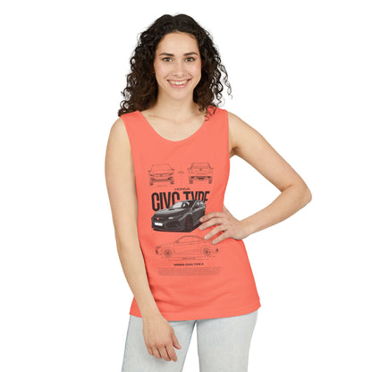Honda Civic Type R Unisex Tank Top - Automotive Enthusiast Apparel - CreativeRino