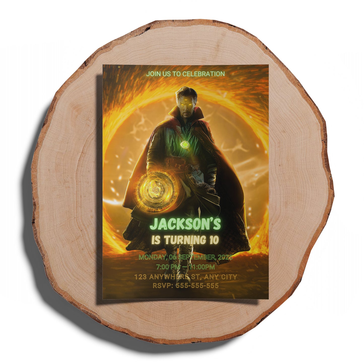 Doctor Strange Birthday Invitation Template - CreativeRino