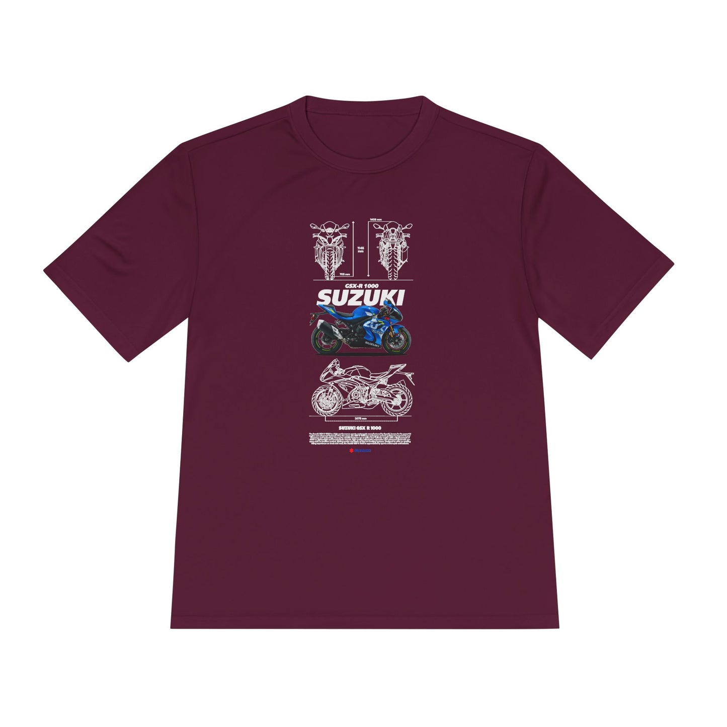Suzuki GSX-R 1000 Motorcycle Unisex Moisture Wicking Tee - Perfect T-shirt for Riders and Enthusiasts - CreativeRino
