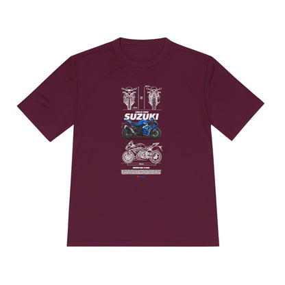 Suzuki GSX-R 1000 Motorcycle Unisex Moisture Wicking Tee - Perfect T-shirt for Riders and Enthusiasts - CreativeRino