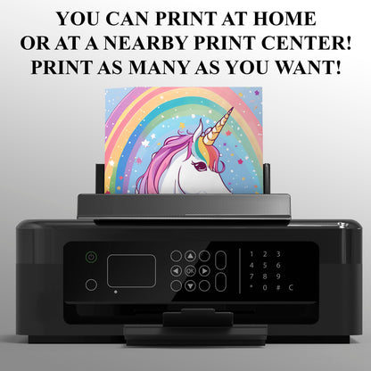 Unicorn Birthday Invitation Template - CreativeRino