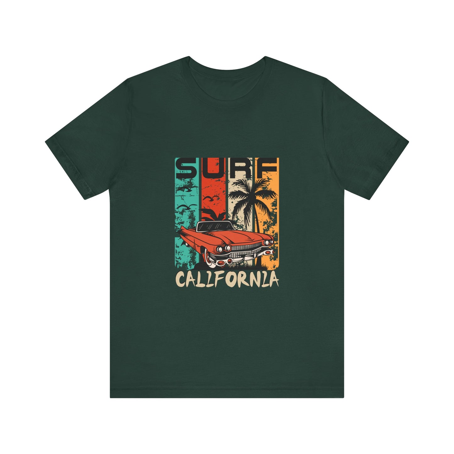 California Surf Vintage Tee - Unisex Short Sleeve T-Shirt - CreativeRino