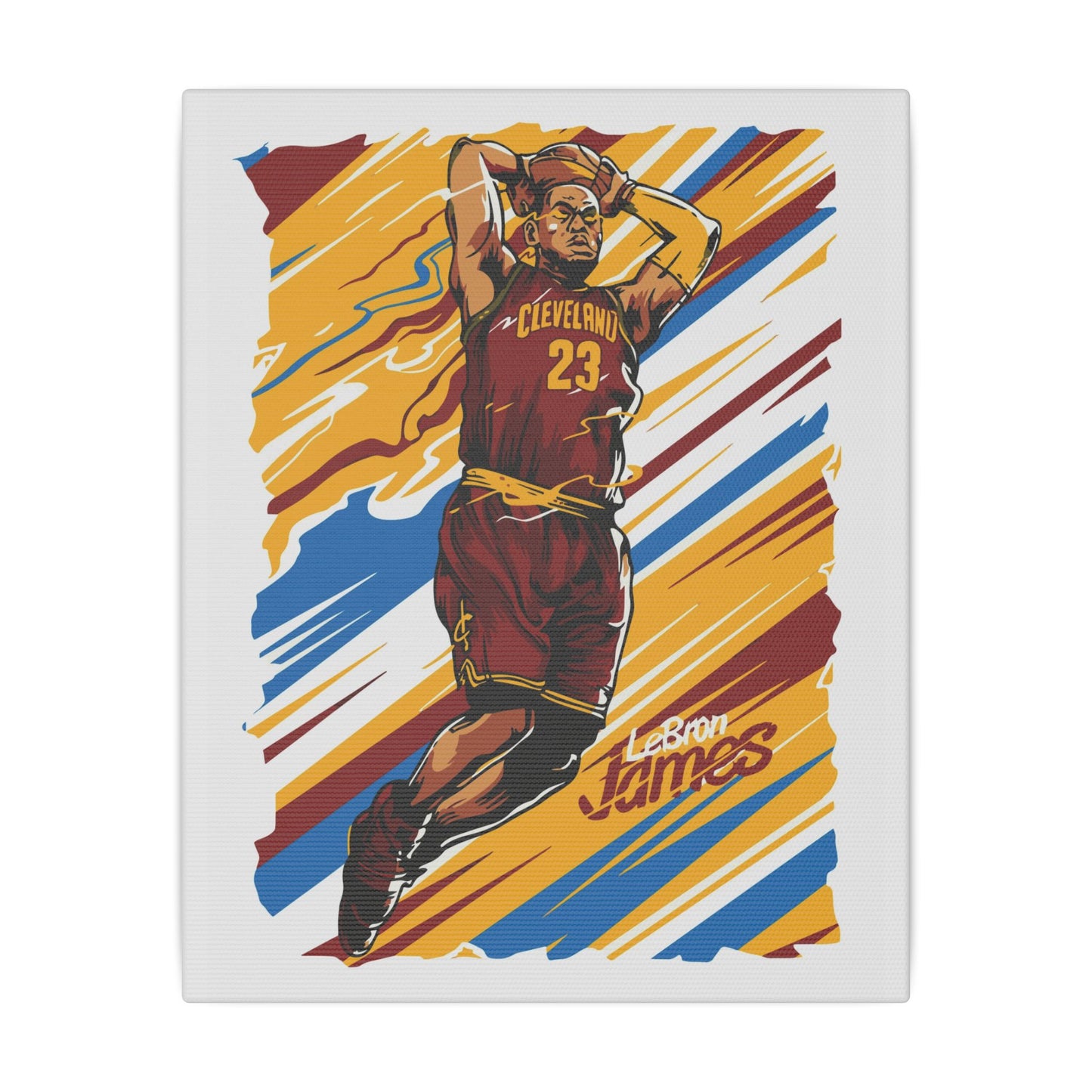 LeBron James Canvas Art - Colorful Sports Wall Decor - CreativeRino