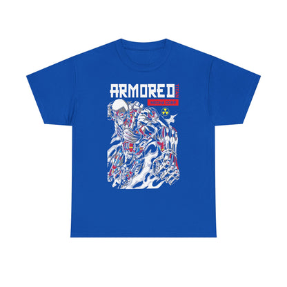 Armored Mecha Corp Heavy Cotton Tee - Unisex Graphic Attack on Titan Tshirt for Sci-Fi Fans | Anime Graphic T-shirt - CreativeRino