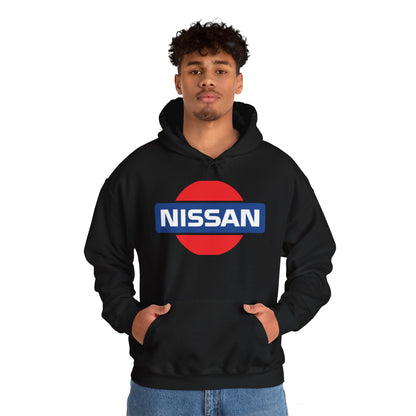 Nissan Logo Hoodie - Vintage Style Unisex Heavy Blend Sweatshirt - CreativeRino