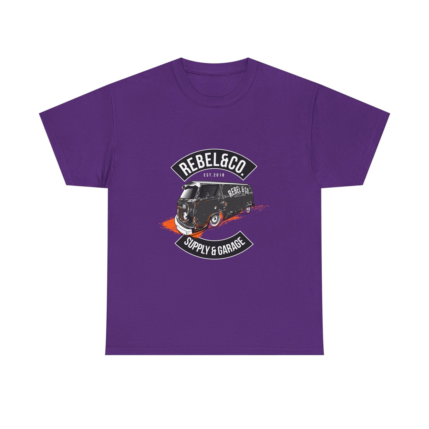 Rebel & Co. Supply Van Unisex Heavy Cotton Tee - Vintage Garage Style T-shirt - CreativeRino
