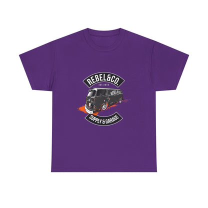 Rebel & Co. Supply Van Unisex Heavy Cotton Tee - Vintage Garage Style T-shirt - CreativeRino
