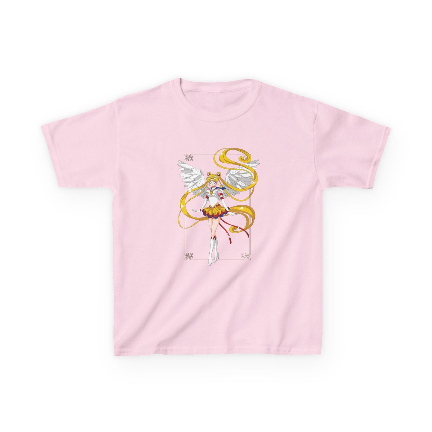Anime Kids Heavy Cotton™ Tee - Sailor Moon Angelic Warrior T-shirt Design for Young Dreamers - CreativeRino