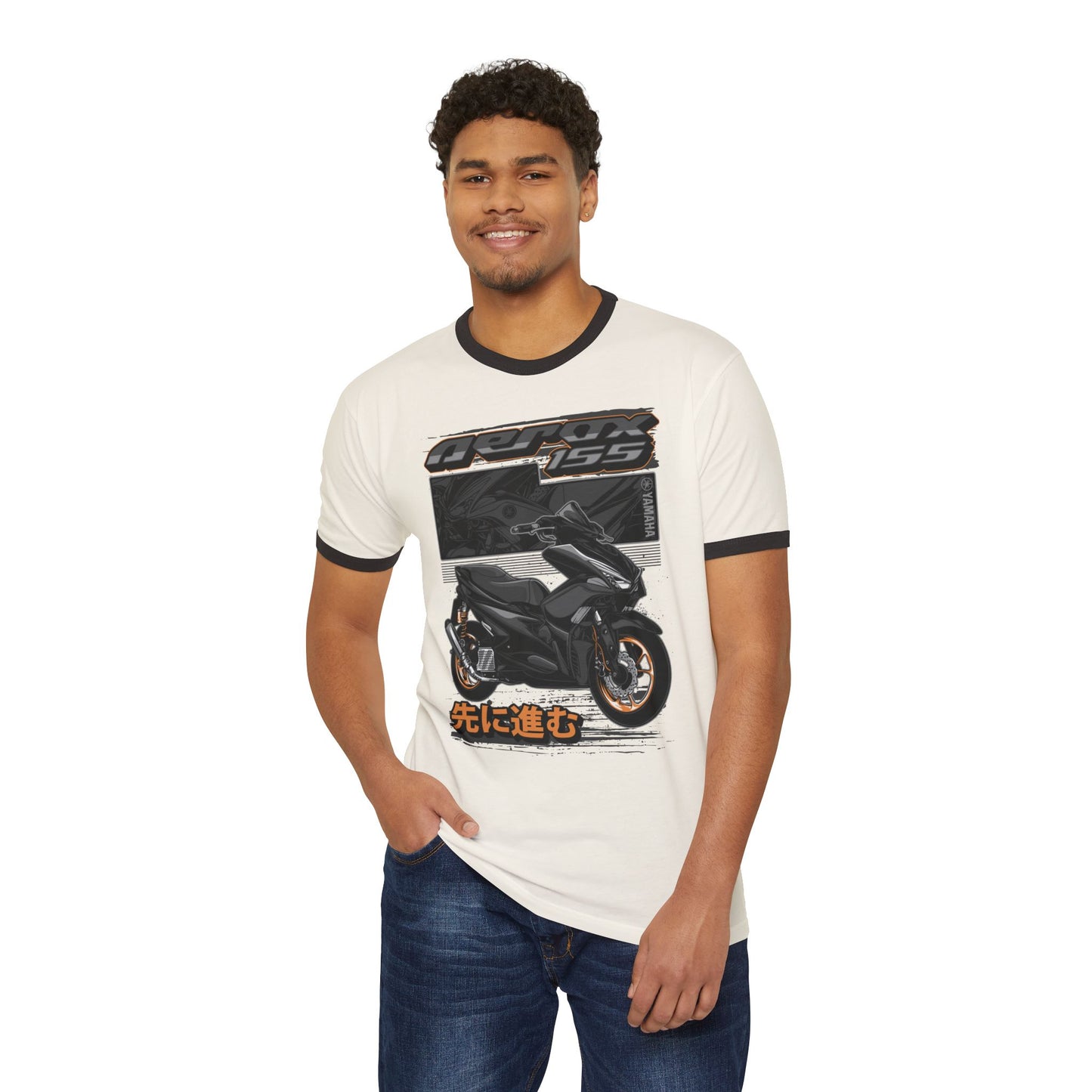 Retro Scooter Enthusiast Ringer T-Shirt - CreativeRino