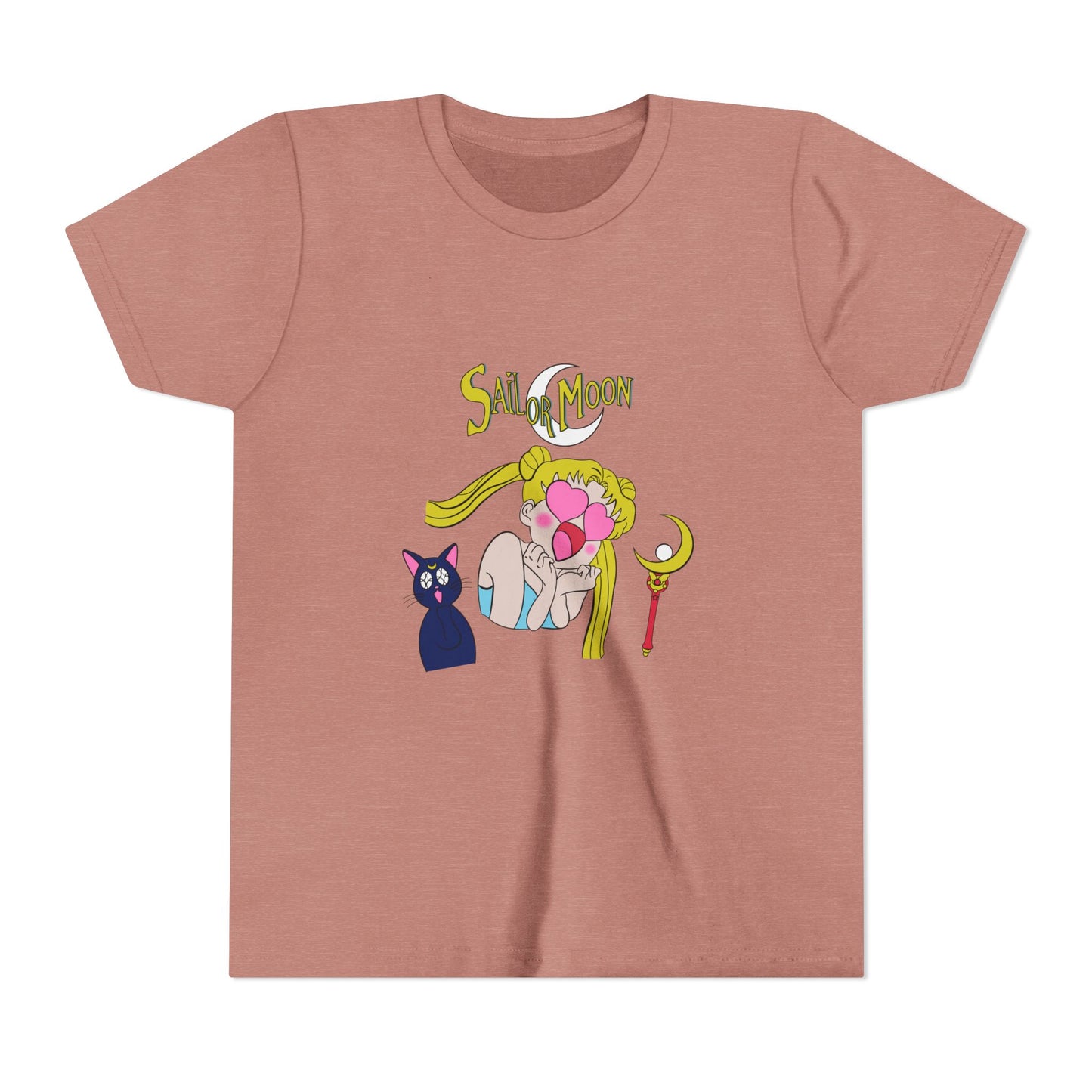 Sailor Moon Youth Short Sleeve Tee - Cute Cartoon T-shirt Design for Young Fans - CreativeRino