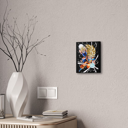Dragon Ball Z Canvas Art Print - Energetic Super Saiyan Artwork - CreativeRino