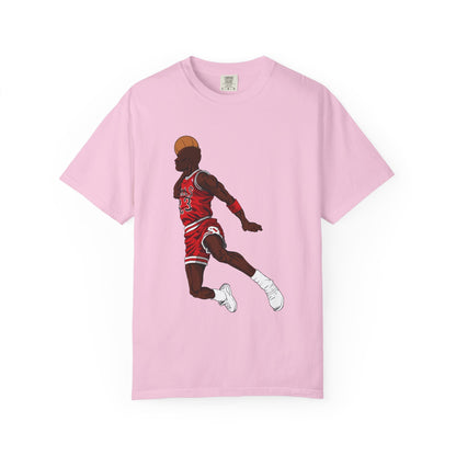 Michael Jordan Unisex T-Shirt Featuring Jumping Basketball Player - Perfect for Sports Lovers! - CreativeRino
