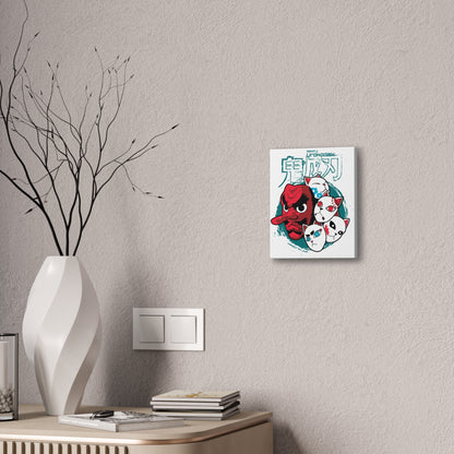 Anime-Inspired Canvas Art - Urokodaki Masks Wall Decor - CreativeRino