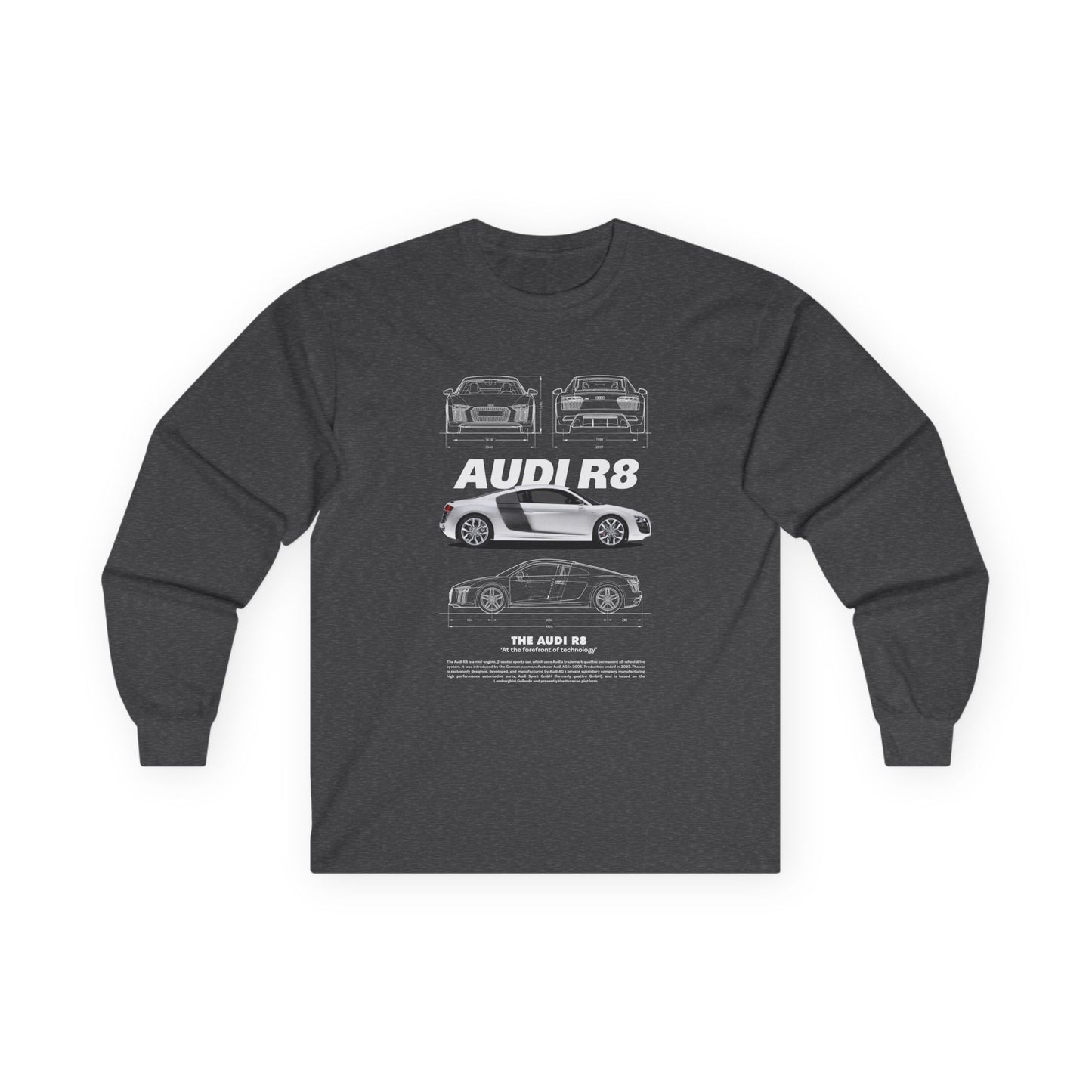 Audi R8 Unisex Long Sleeve Tee - Perfect Gift for Car Enthusiasts - CreativeRino