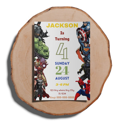 Avengers Secret Wars Birthday Invitation Template - CreativeRino
