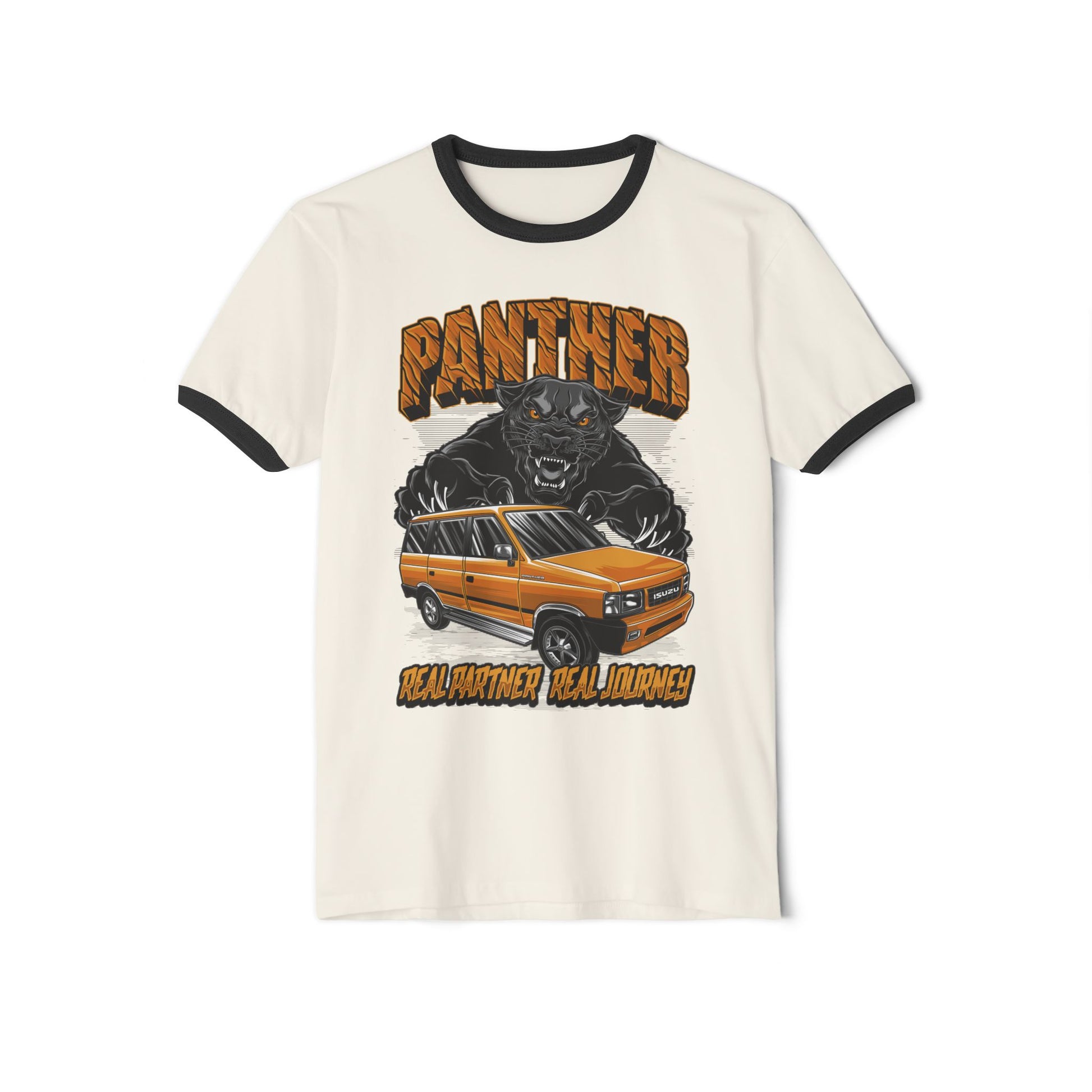 Isuzu Panther Raja Vintage Unisex Cotton Ringer T-Shirt - Retro Graphic Tshirt for Car Lovers - CreativeRino