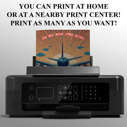 Airplane Birthday Invitation Template - CreativeRino