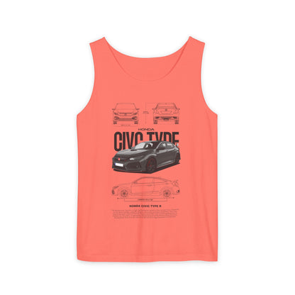 Honda Civic Type R Unisex Tank Top - Automotive Enthusiast Apparel - CreativeRino