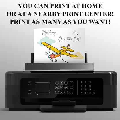 Airplane Birthday Invitation Template - CreativeRino