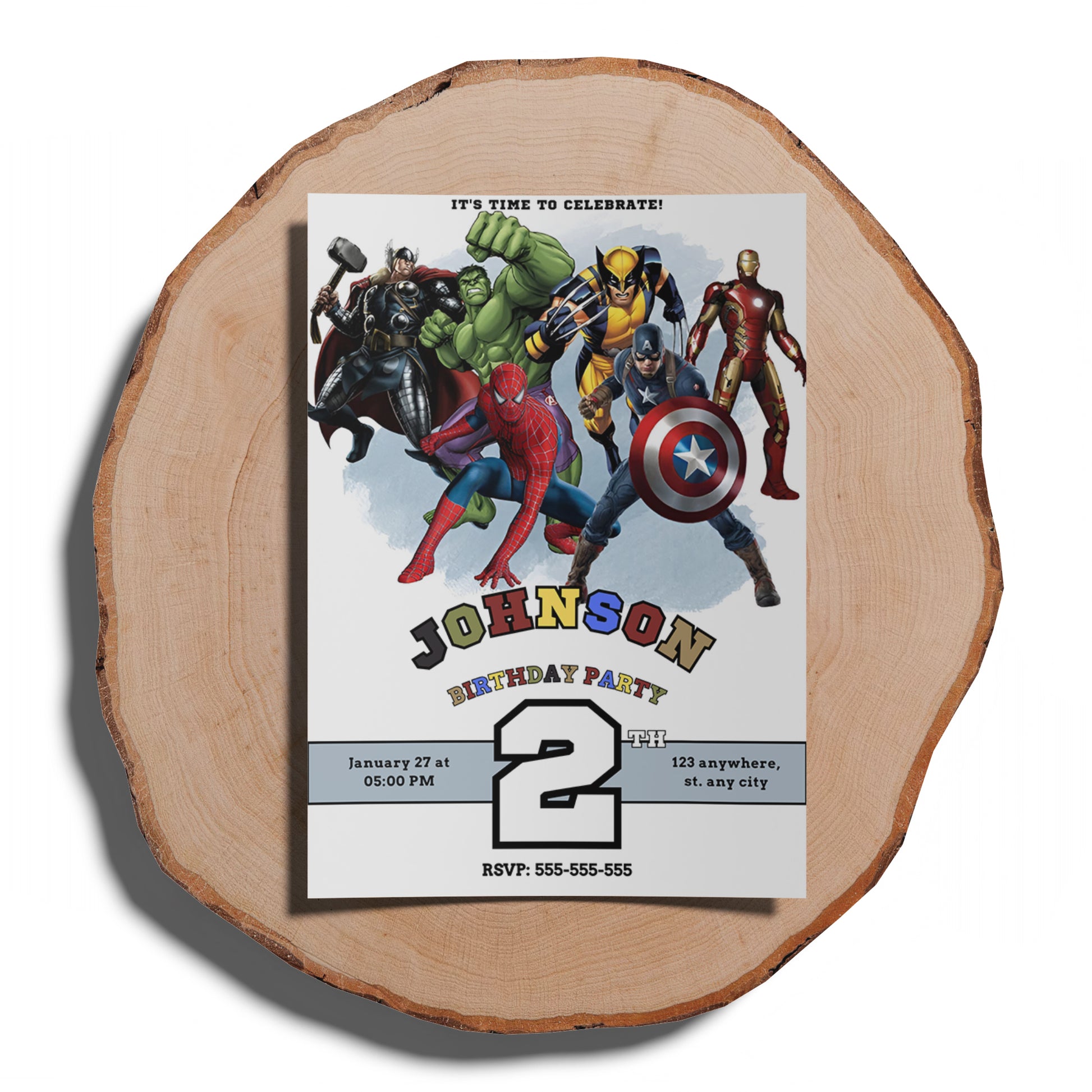 Avengers Secret Wars Birthday Invitation Template - CreativeRino