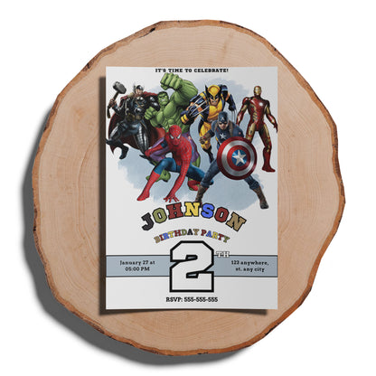 Avengers Secret Wars Birthday Invitation Template - CreativeRino